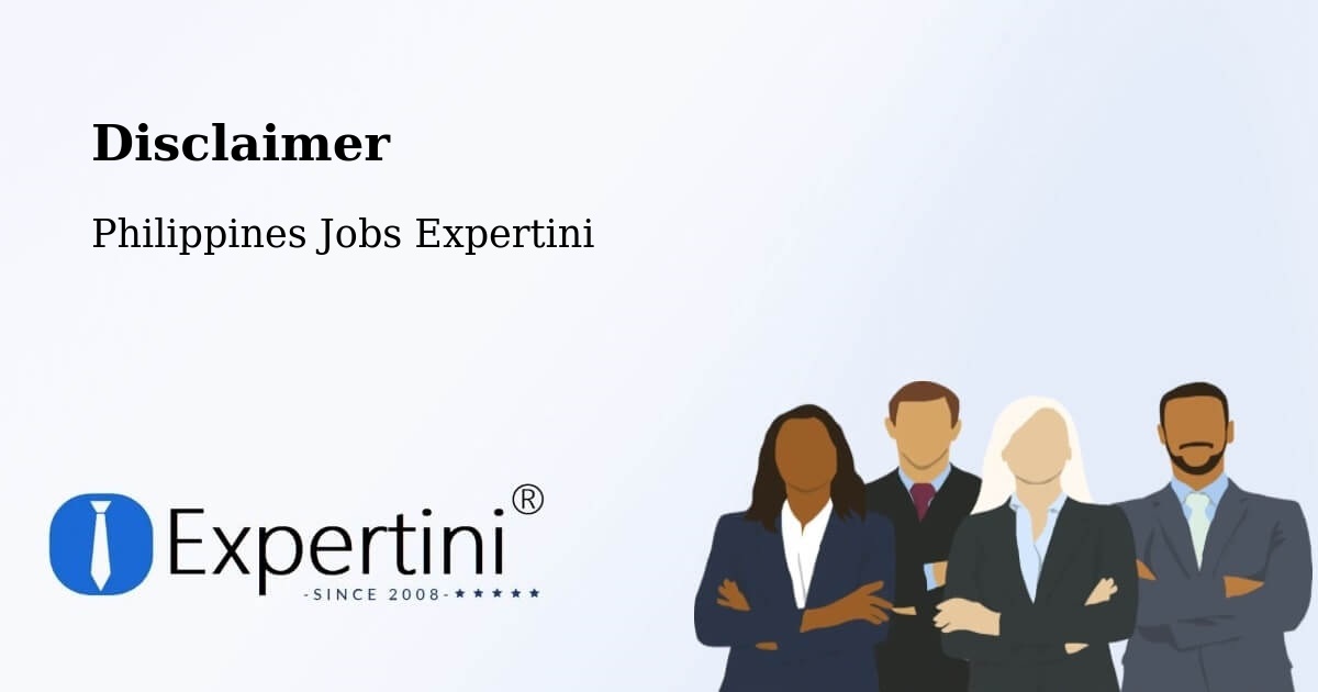 Disclaimer – Panabo - Philippines Jobs Expertini